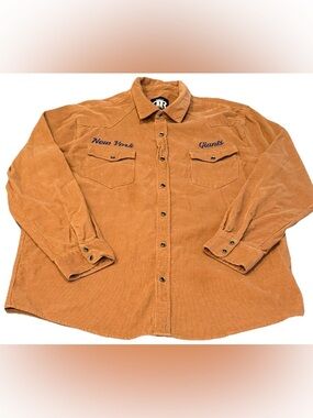 Darius Rucker New York Giants Corduroy Pearl Snap Shirt XL Football NFL NY EUC